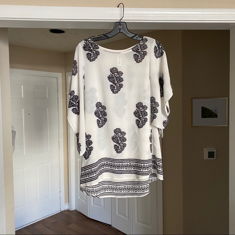 Cream + Black Tunic